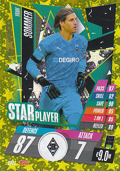 Yann Sommer Borussia Monchengladbach 2020/21 Topps Match Attax CL Star Players #SP13